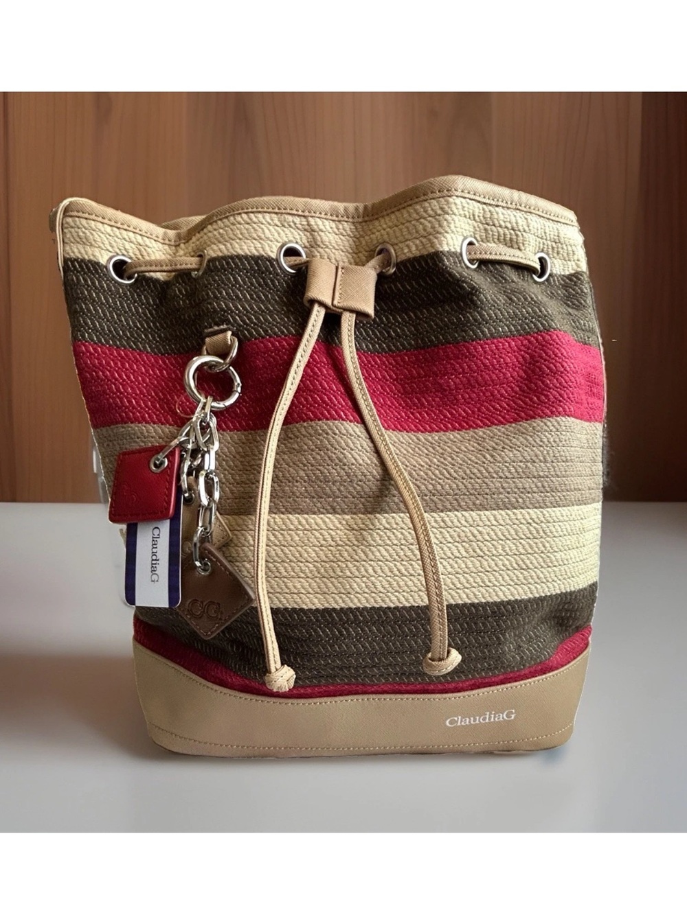 SALE! NWT ClaudiaG Lola Crossbody/Shoulder Handbag Large Stripes Vegan Leather